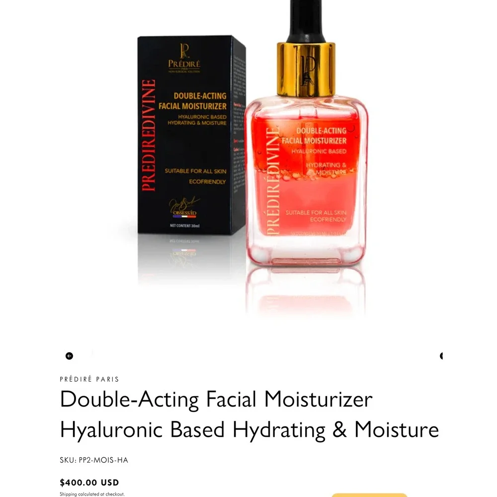 Predire Paris‎ Double-Acting Facial Moisturizer Hyaluronic 30ml Skincare